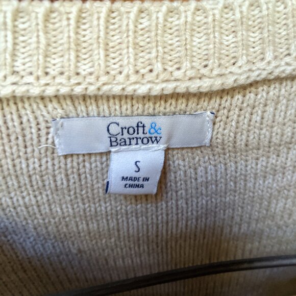 Kohl's Croft and Barrow Cable Yoke Pullover Sweater - Picture 4 of 6